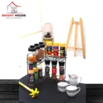 Black Iron Triangle Spice Rack for Kitchen & Bathroom
