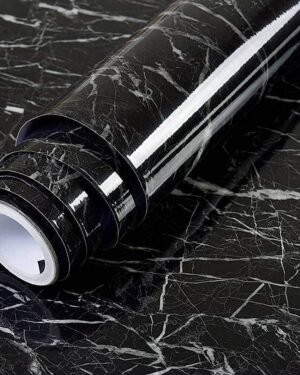 Black Marble Wall Decal 2 Pcs 200x60cm