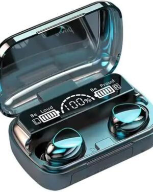 Black Noise-Cancelling Bluetooth Earbuds with Charging Case