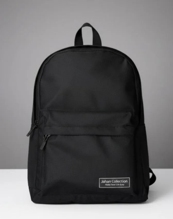 Black Nylon Multipurpose Backpack 17x12x6" Black Nylon Multipurpose Backpack 17x12x6"