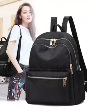 Black Oxford Cloth Women's Backpack Large Capacity Casual School Bag