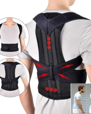 Black Posture Corrector Belt for Men Health Support