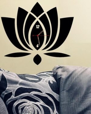 Black Rose Wooden Wall Clock