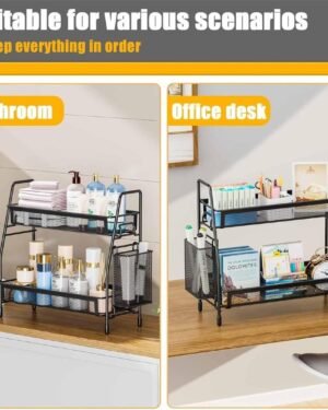 Black Stainless Steel Bathroom Organizer 1 Pc