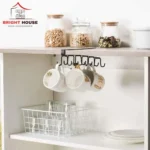 Black Stainless Steel Mug Hanger for Cabinet Space Saving