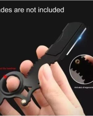 Black Stainless Steel Shaving Ring Razor for Hygiene