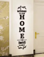 Black Welcome Home Wall Decor Wooden Sign