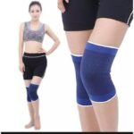 Blue Adjustable Polyester Knee Support for Athletes