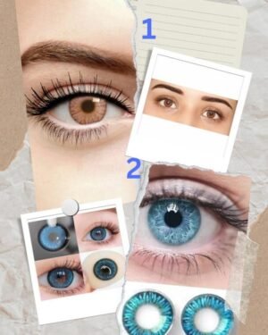 Blue & Brown Party Wear Reusable Contact Lens Pack of 2