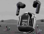 Bluetooth 5.3 Noise Cancelling Earbuds Black Transparent