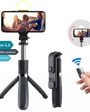 Bluetooth Selfie Stick With LED Light Tripod