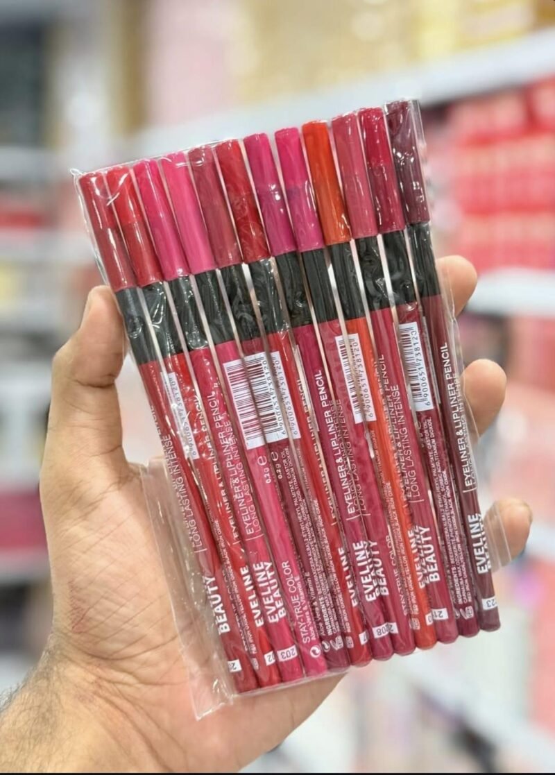 Bold Coverage Lip Pencil Set 12 Pcs Matte Multicolor