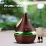 Brown Aromatherapy Humidifier with LED Light