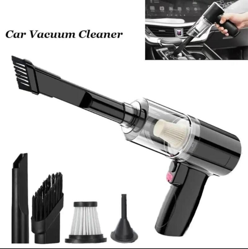 Car Vacuum Cleaner Black Portable with Attachments