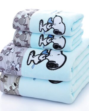 Cartoon Microfiber Bath Towel Set for Kids & Adults