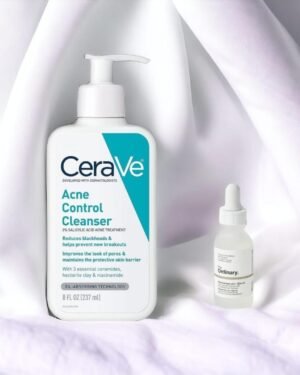 CeraVe Acne Cleanser + The Ordinary Serum Bundle