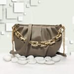 Chikoo PU Leather Saddle Crossbody Bag for Women