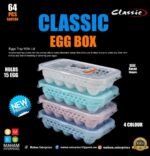 Classic Egg Storage Box Multicolor ABS Plastic 15 Egg Capacity