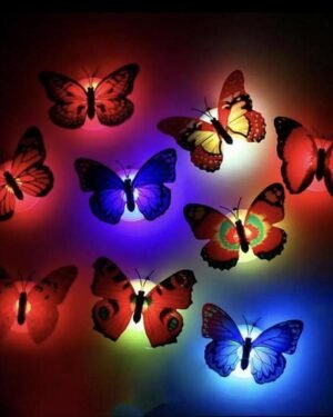 Color Changing LED Butterfly Wall Night Light for Kids Room