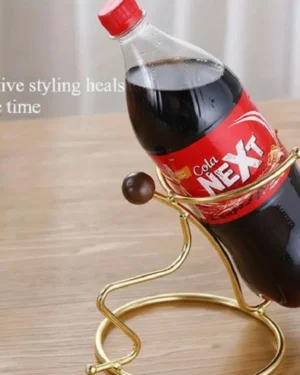 Creative Humanoid Drink Rack Golden Metal Modern Decor