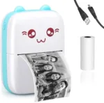Cute Cat Face Pocket Photo Printer White