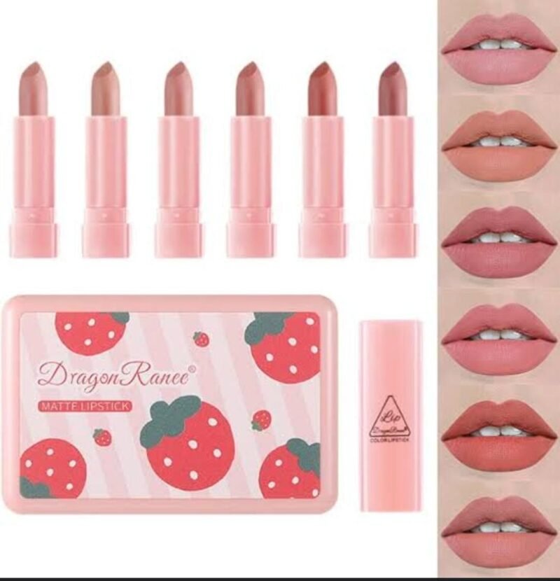 Dragon Ranee 6 Pcs Matte Lipstick Set Cool Undertones