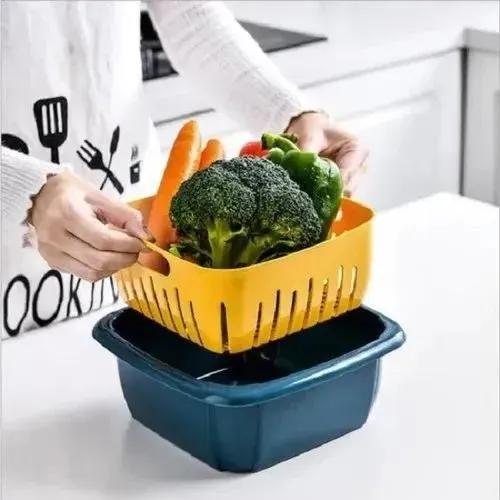 Drainable Kitchen Storage Basket ABS Multicolor Drainable Kitchen Storage Basket ABS Multicolor