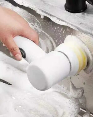 Electric Dust Cleaning Brush White Plastic 1Pc
