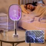 Electric Mosquito Swatter White ABS Anti-Itch Night Light