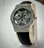European Trend Viral Snowflake Crystal Watch – Black Version