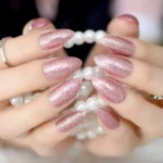 Fancy Glitter Multicolor Long Sticker Nails Pack