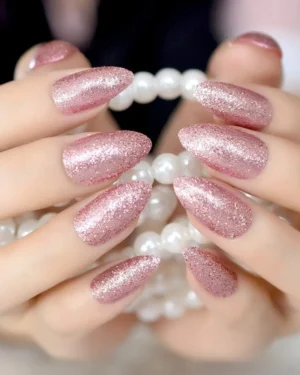Fancy Glitter Multicolor Long Sticker Nails Pack
