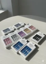 Fancy Glitter Multicolor Long Sticker Nails Pack of 1