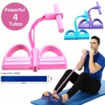 Flexible Fitness Pull Rope with 4 Tubes for Home Workout