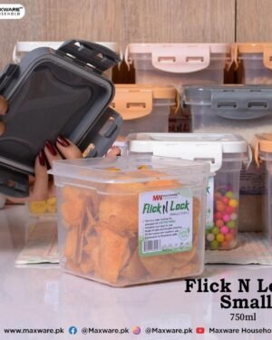 Flick N Lock Airtight Storage Jar 750ml Multicolor ABS