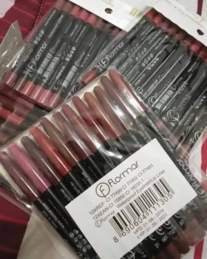 Flormar Waterproof Lip Pencil 12 Pcs Cool Undertone Multicolor
