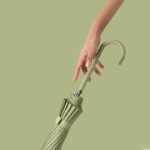 Fog Gray Automatic Long Handle Umbrella