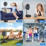 Foldable Green Desk Fan 20W Portable Cooling