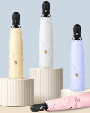 Full Automatic Ultra Light Folding Umbrella Pink White Blue Black