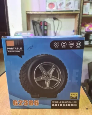 G2386 Portable Wireless Speaker - Auto series bass audio with unique tire design