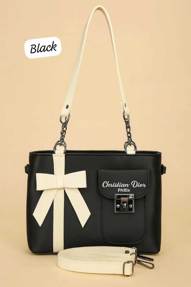 Girl's Black PU Crossbody Bag 9x10x9" Lightweight