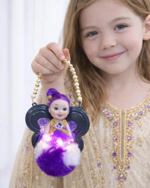 Girls Mini Fairy Light Chain Crossbody Bag Multicolor Leather