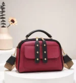 Girls Multicolor Leather Crossbody Bag with Strap
