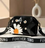 Girl's Multicolor Printed Crossbody Bag Lightweight Trendy Casual