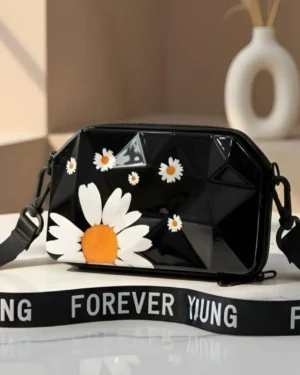 Girl's Multicolor Printed Crossbody Bag Lightweight Trendy Casual