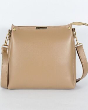 Girl's Off White Rexine Plain Hand Bag 8x8x2"