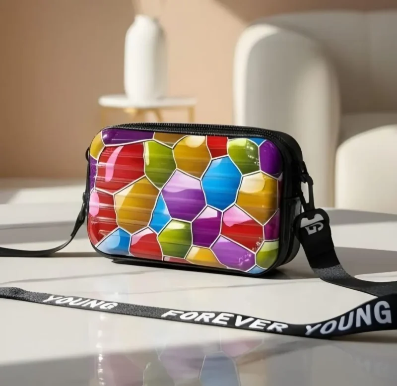 Girl's Printed Crossbody Bag Multicolor Lightweight Trendy