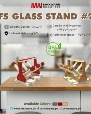 Glass Holder for Kitchen - Multicolor ABS Plastic, Wall Mountable, BPA Free