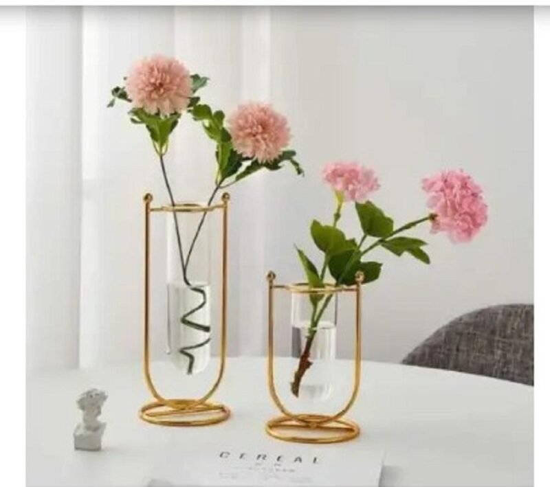 Golden Metal Vase 11.5cm Home Decor