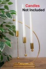 Golden Musical Note Candle Stand 13" Tall